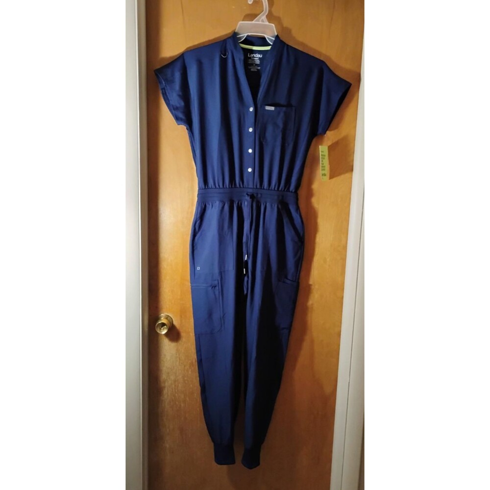 NWT Landau Forward Womens XS Scrub Jumpsuit Cargo Jogger NEW
